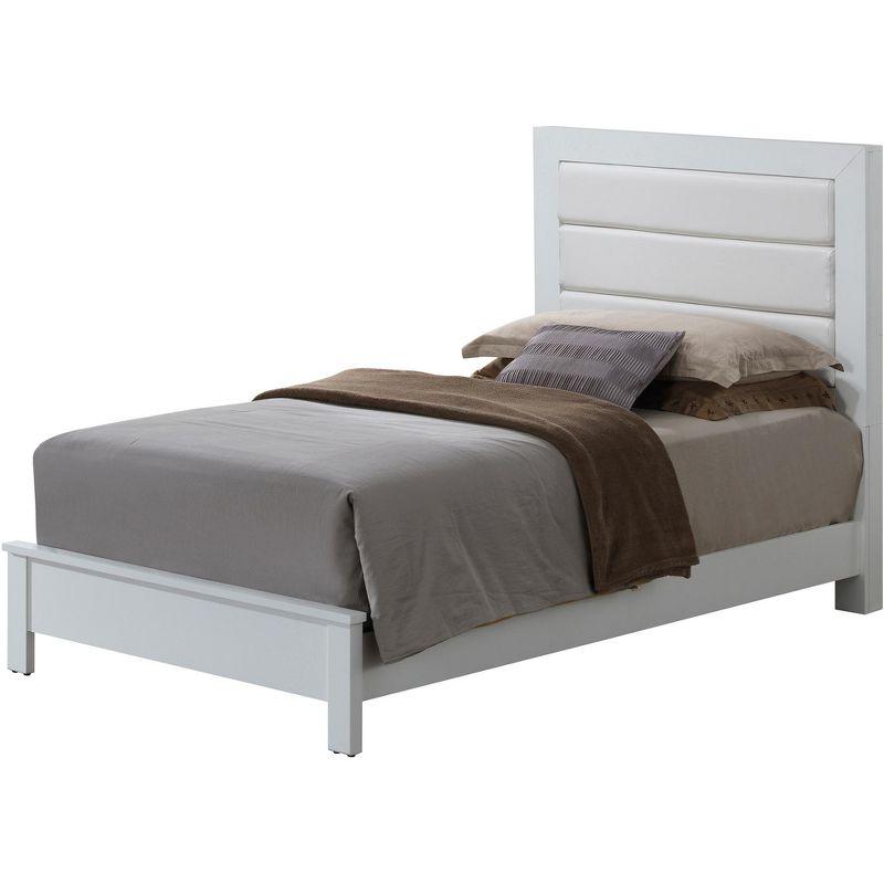 Passion Furniture Burlington Upholstered Twin Panel Bed