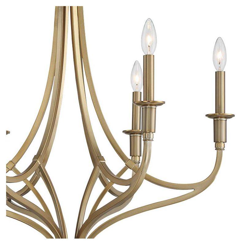 Minka Lavery Brushed Honey Gold Chandelier 28" Wide Modern 6-Light Fixture for Dining Room House Foyer Kitchen Entryway Bedroom