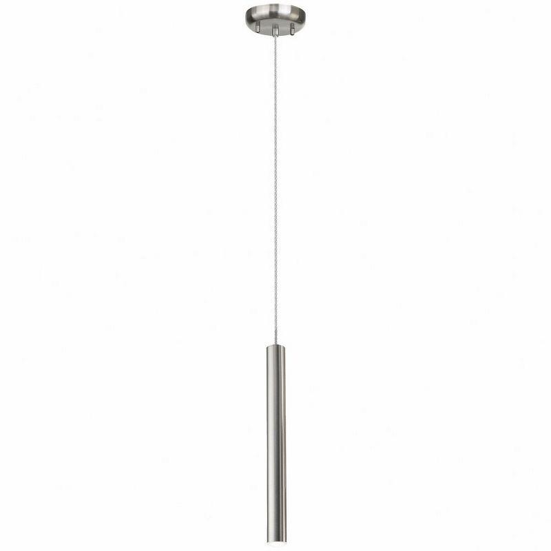 Geradette 1 - Light Brushed Steel LED Single Pendant