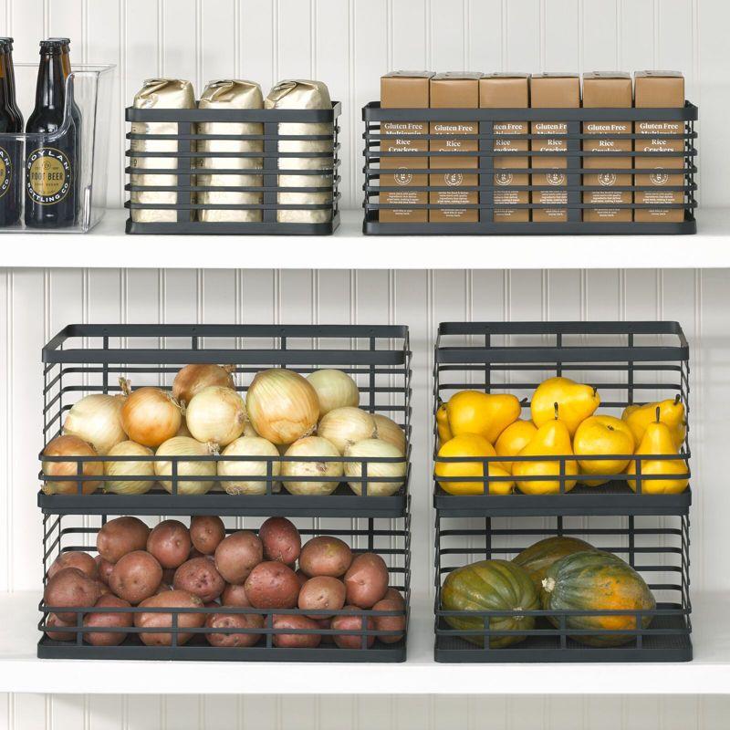 mDesign mDesign Small Metal Wire Organizer Basket for Kitchen