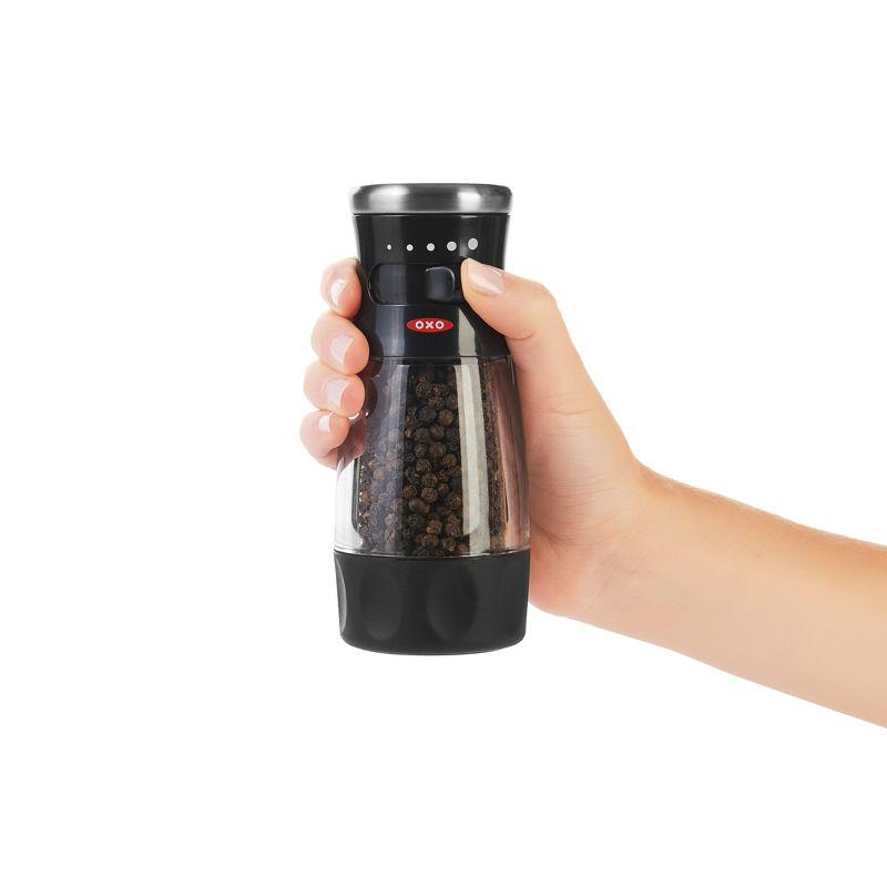 Adjustable Black and Clear Acrylic Pepper Grinder