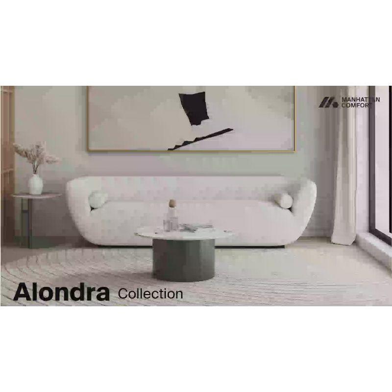 Manhattan Comfort Alondra Sintered Stone Top End Table Black