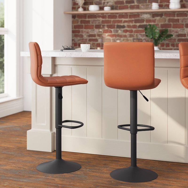 Taylor & Logan Rochester Swivel Upholstered Adjustable Height Counter Stool with Metal Frame