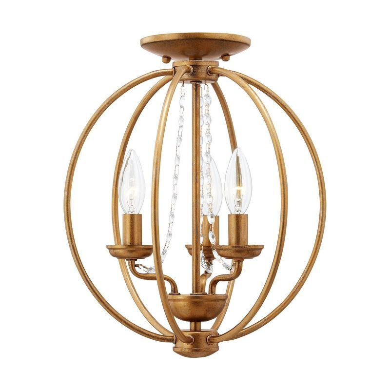 Livex Lighting Arabella 3 - Light Chandelier in  Antique Gold Leaf