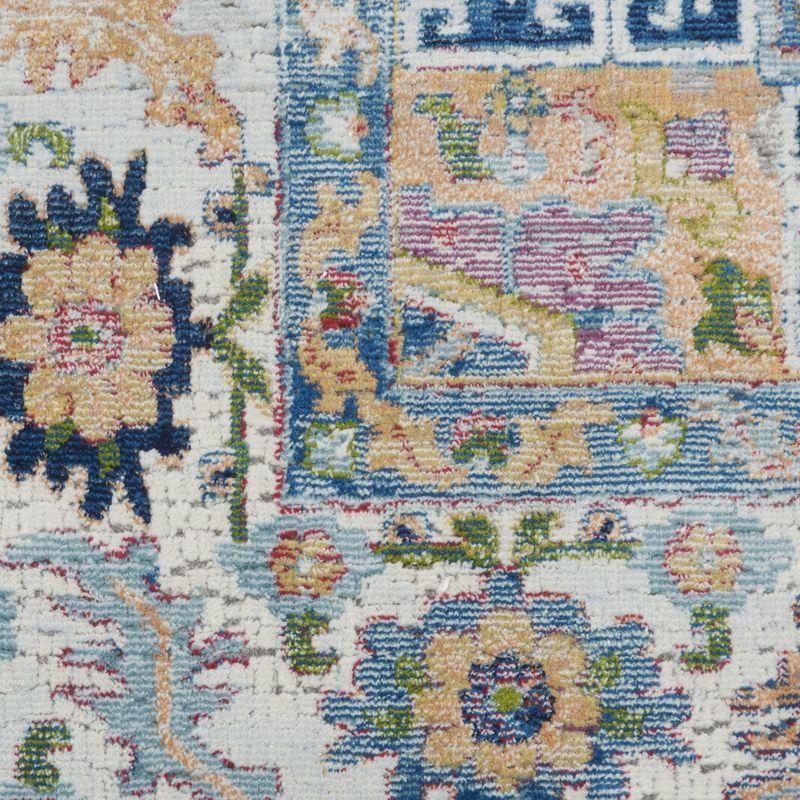Nourison Global Vintage Center Medallion Indoor Area Rug Blue/Multicolor 7'10" x 9'10"