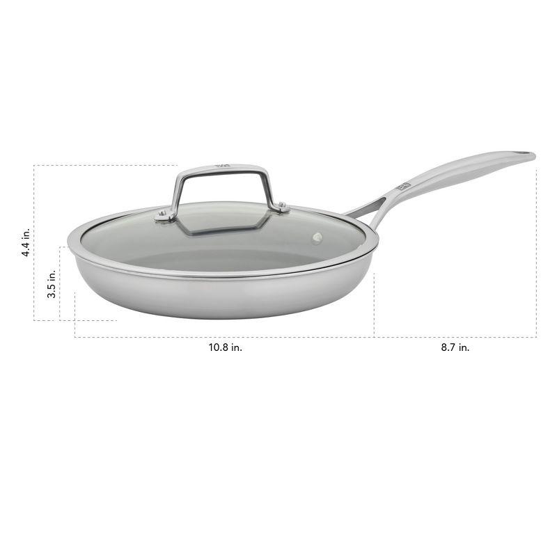 ZWILLING J.A. Henckels ZWILLING Energy Plus 10-inch Stainless Steel Ceramic Nonstick Fry Pan with Lid