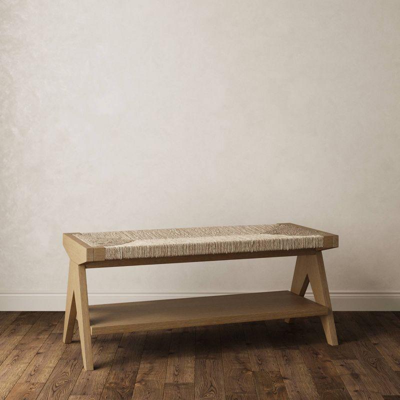 Nathan James Beacon Seagrass Bench Light Brown