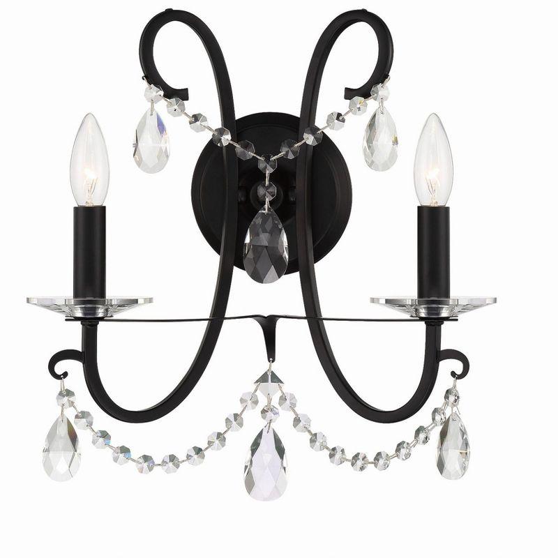 Crystorama Lighting Othello 2 - Light Sconce in  Matte Black