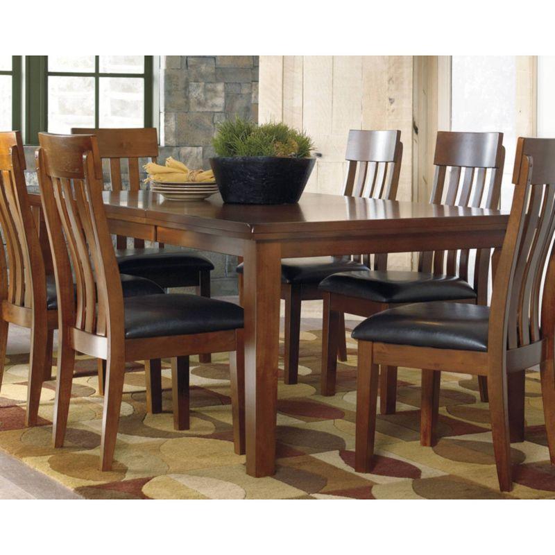 Brown Acacia Wood Extendable Rectangular Dining Table