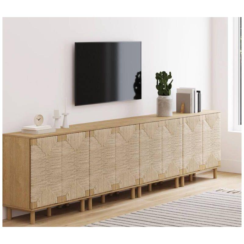 Shellie Solid Wood 2 - Door Accent Cabinet Set or TV Stand