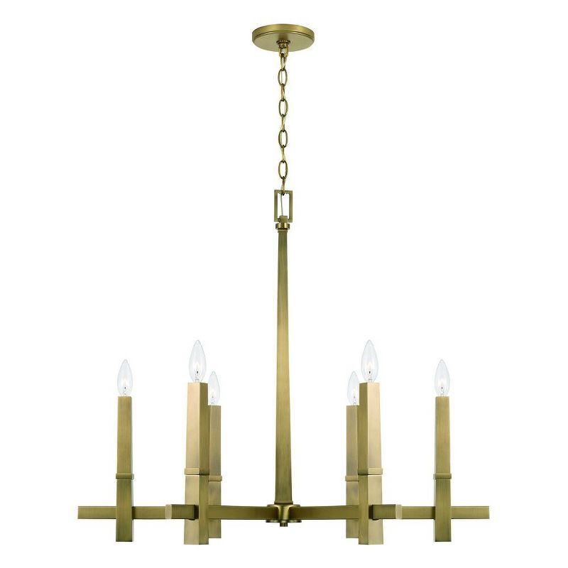 Blake 6-Light Aged Brass Candle Chandelier