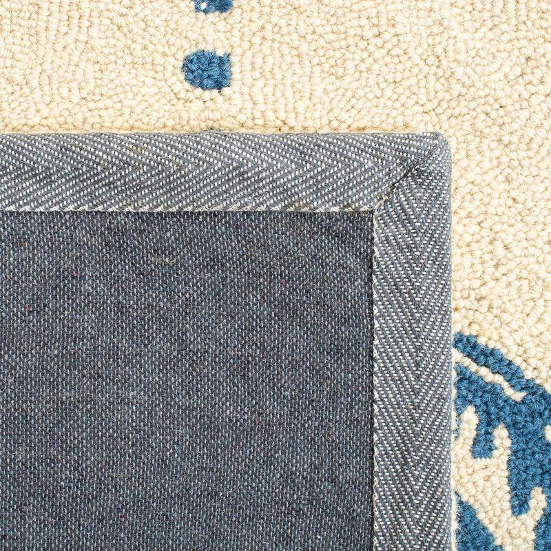 Chelsea HK145 Handmade Area Rug - 3'9"x5'9" - Ivory/Blue - Safavieh