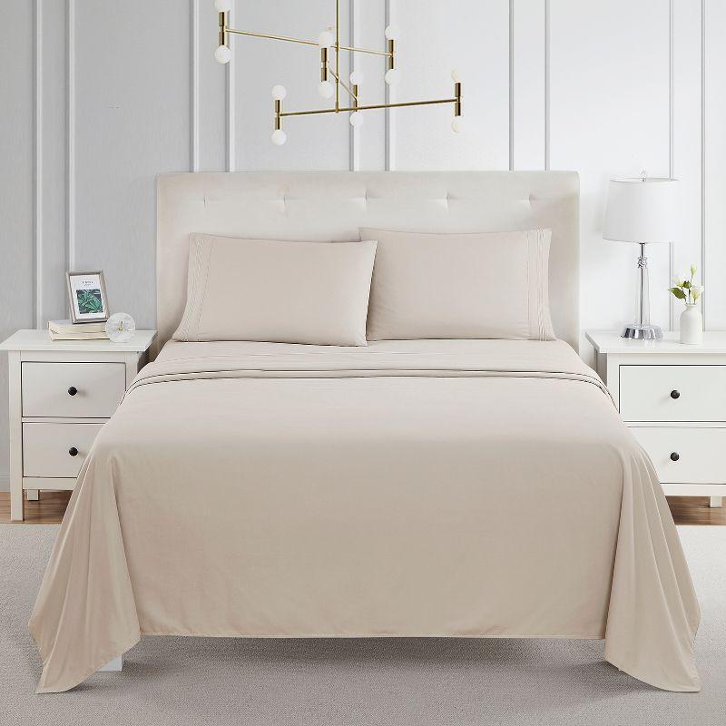 Nestl Double Brushed Hotel Luxury Sheet Set with Extra Soft Sheets & Pillowcases