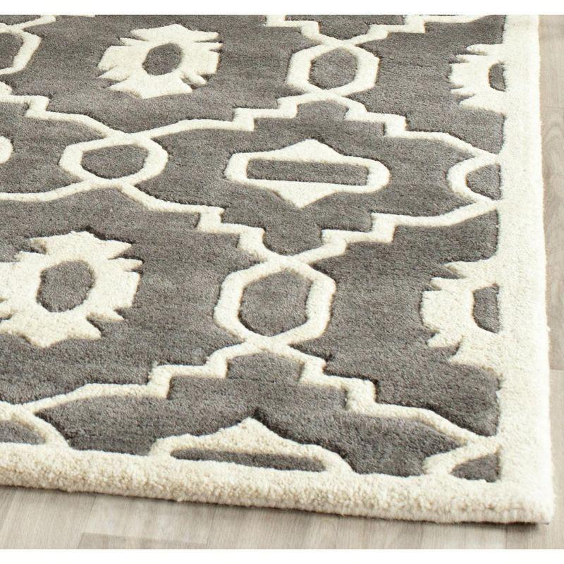 Elegant Azure Wool 4' x 6' Hand-Tufted Area Rug