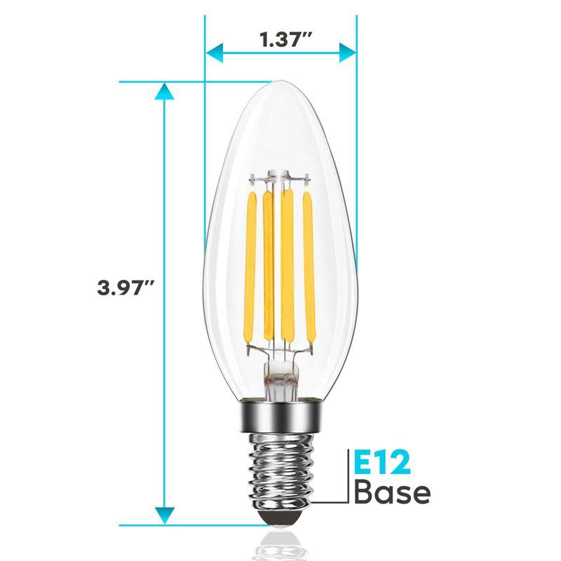 7 Watt (100 Watt Equivalent), B11 LED, Dimmable, Natural White (3500K), E12/Candelabra Base