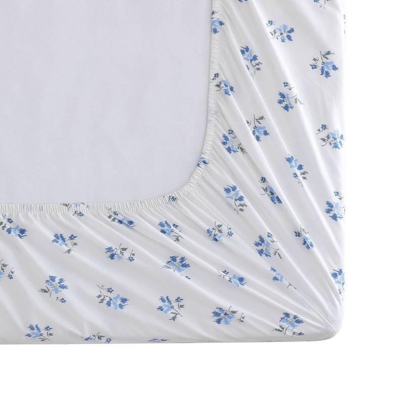 Sketchy 200 Thread Count Floral 100% Cotton Percale Sheet Set