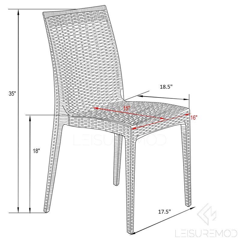 Mace Orange Stackable Armless Plastic Dining Chair