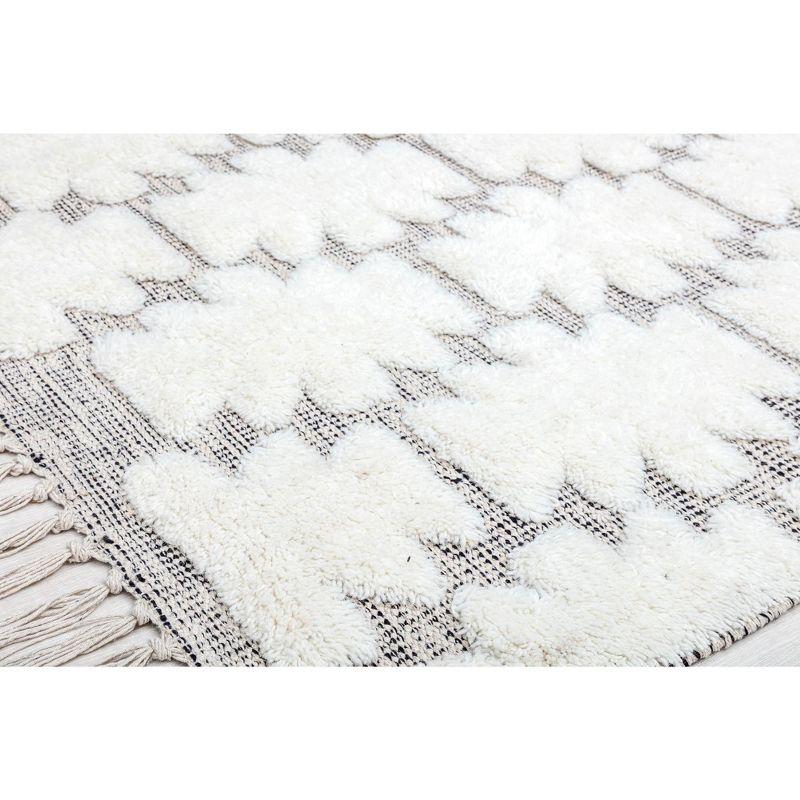Rugs America Carter CR10A Bohemian Textured/Trellis Area Rug for Dining Room Rug Neutral Rug Living Room Rug Kitchen, 8'x10'