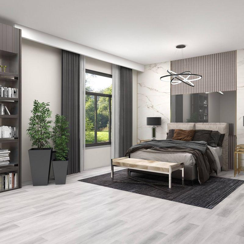 Set of 3 Modern Trapezoidal Iron Planters - Olivia & May: Indoor/Outdoor Freestanding Decor, No Drainage