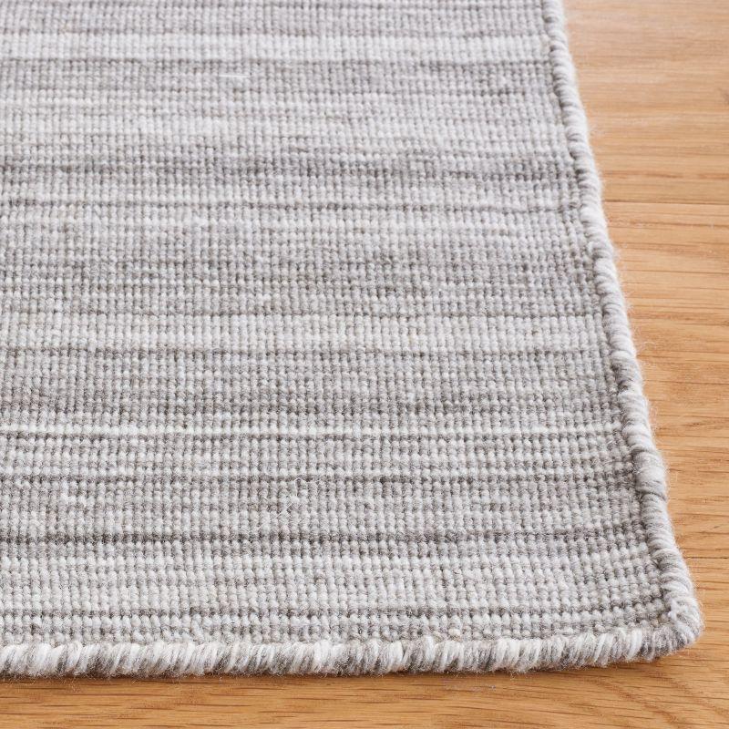 Handwoven Silver Flat Woven Kilim Area Rug