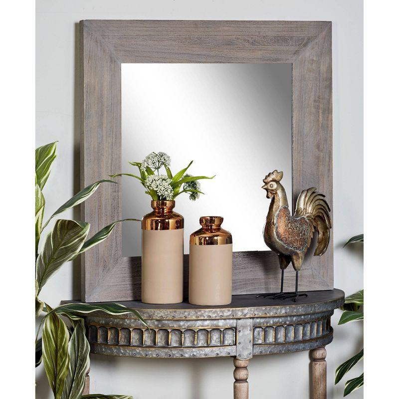 Beige and Gray Metal Wood Half Moon Console Table