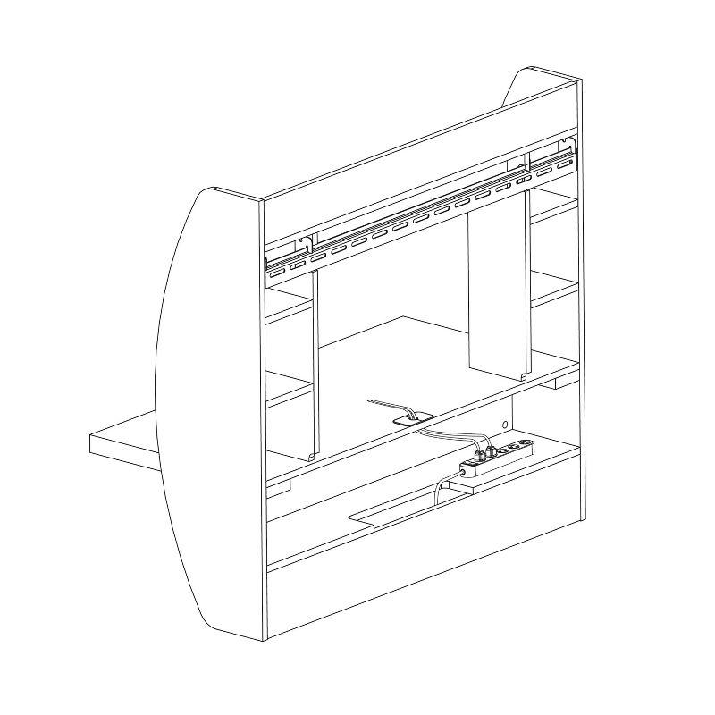 Floating Desk with Storage - Prepac