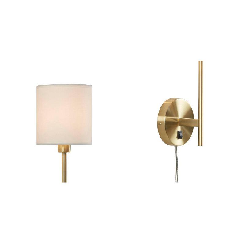 Hampton Hill Conway Metal Wall Sconce with Cylinder Shade (Set of 2)