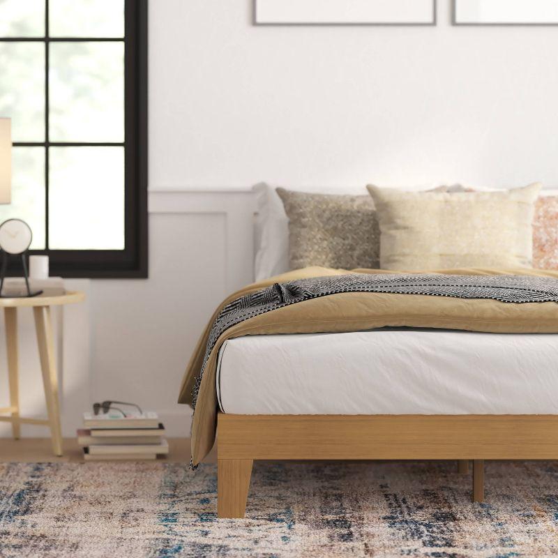 Amalia Solid Wooden Platform Bed with Wooden Support Slats - Taylor & Logan