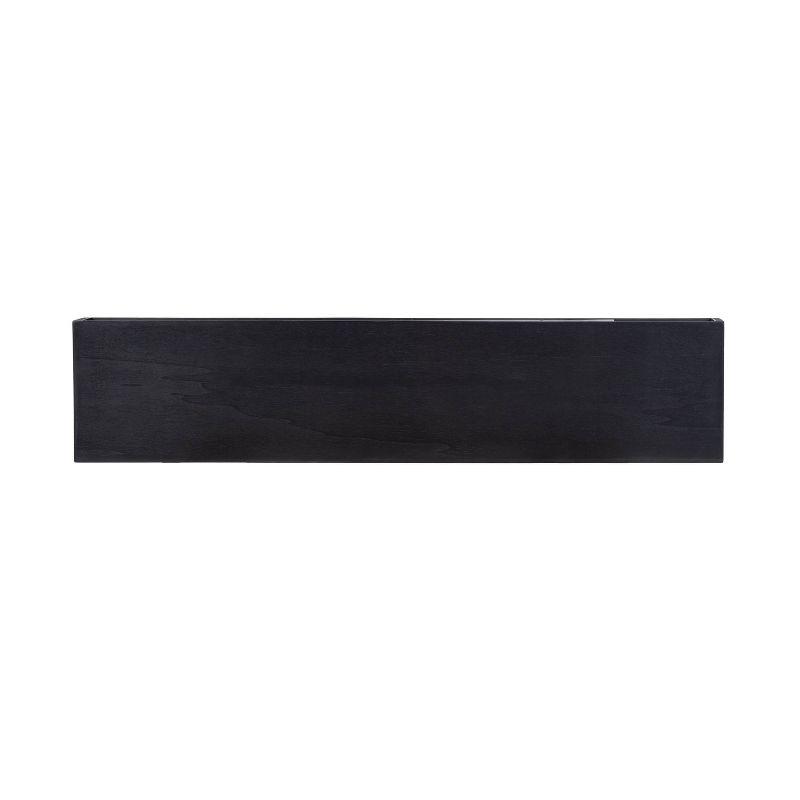 Kate & Laurel All Things Decor 36"x8" Havlock Wood Floating Shelf Black