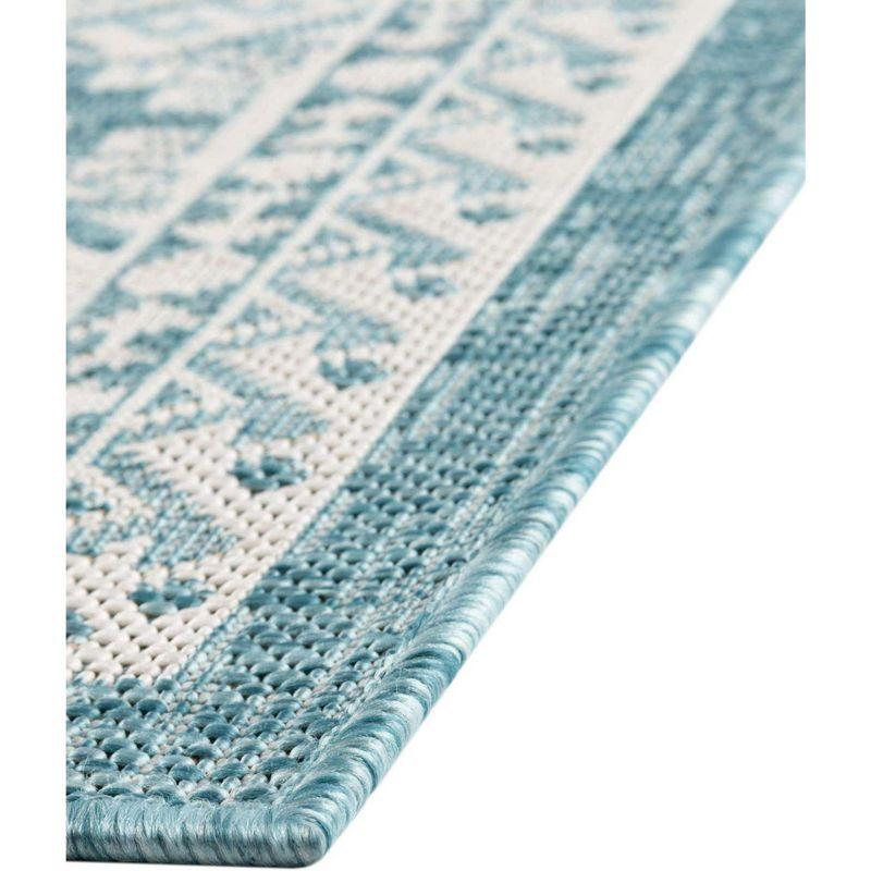 Unique Loom Outdoor Aztec Chalca Border Woven Area Rug