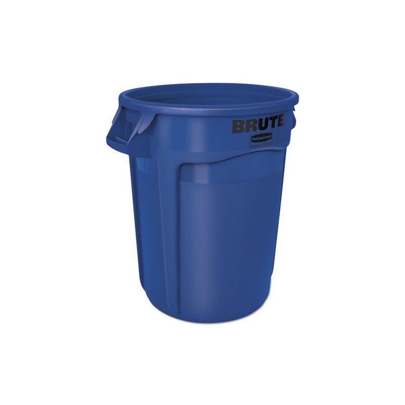 Blue 32 Gallon Plastic Commercial Round Trash Can