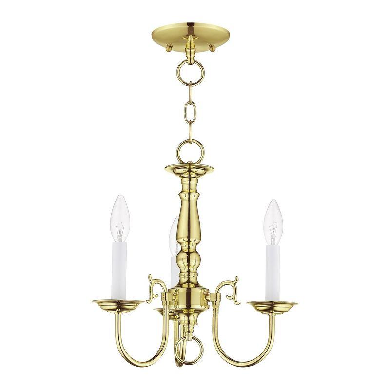 Livex Lighting Williamsburgh 3 - Light Chandelier in  Polished Brass