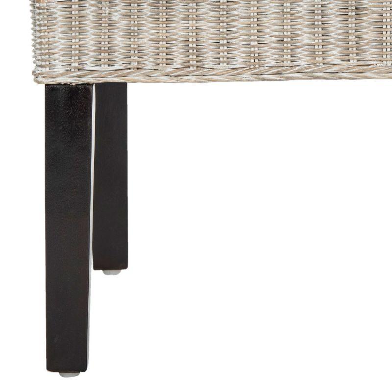 Arjun 18" H Wicker Dining Chair (Set of 2) - SEA8013 - Antique/Grey - Safavieh