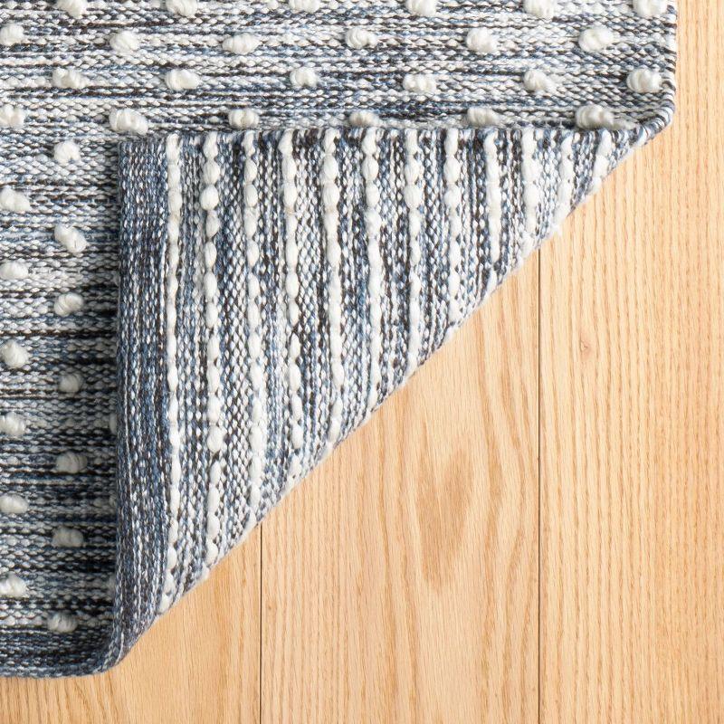 Hobnail Blue Handwoven Performance Rug