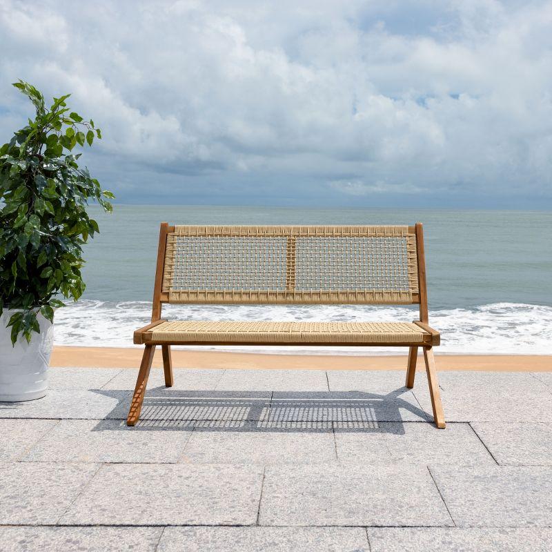 Kobina Bench - Outdoor - PAT7304 - Natural/Natural - Safavieh