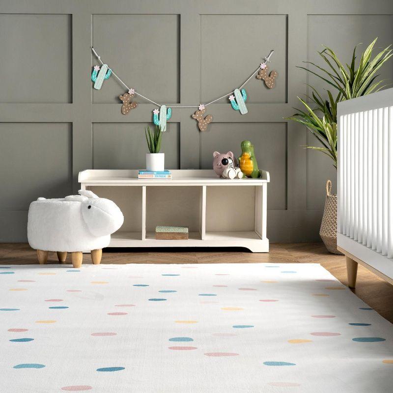 Nuloom Calla Polka Dot 5x8 Indoor Area Rug for Living Room Bedroom Dining Room Nursery Kitchen, Multicolor/Ivory