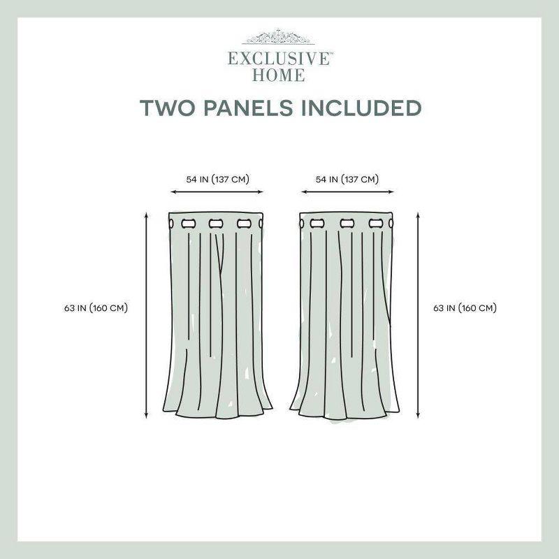 Soft Grey Velvet Light-Filtering Grommet Curtain Panels, 54" x 96"