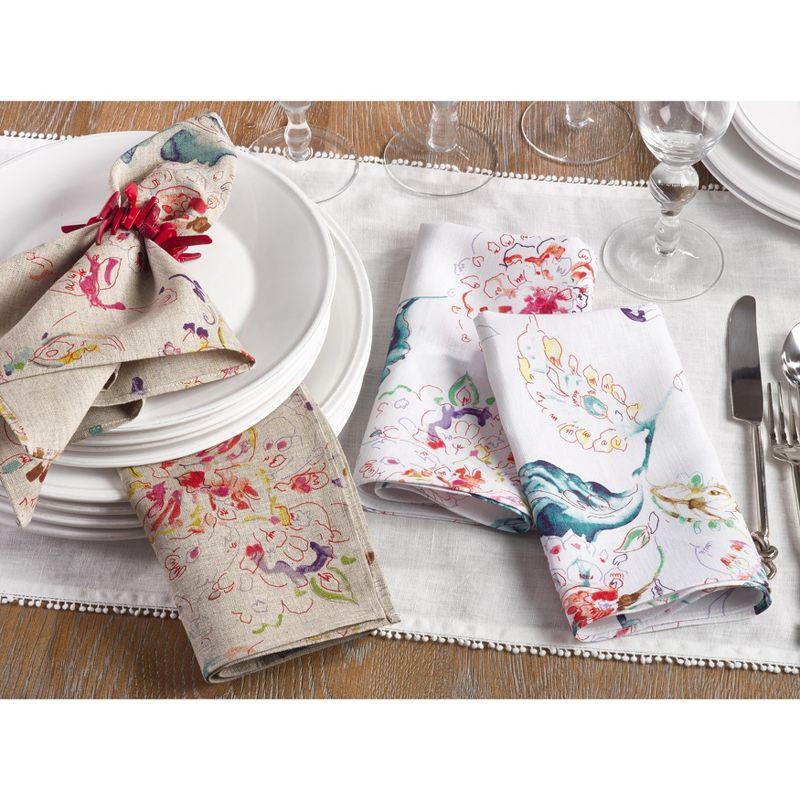 Emmanuel Linen Floral Square Napkin