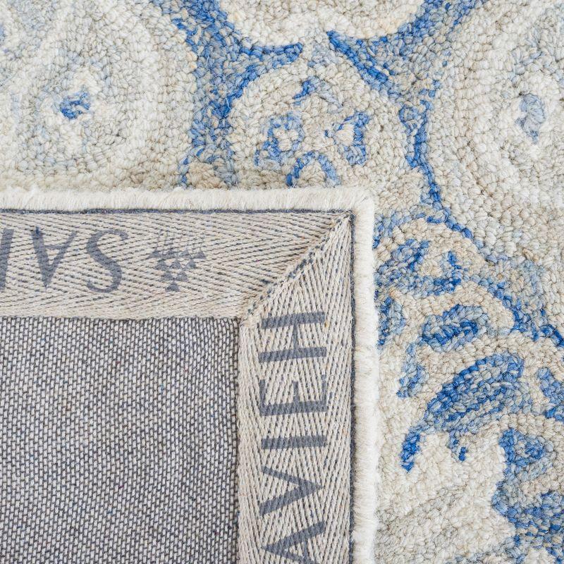 Micro-Loop MLP539 Hand Tufted Indoor Accent Rug - Blue/Ivory - 4'x6' - Safavieh