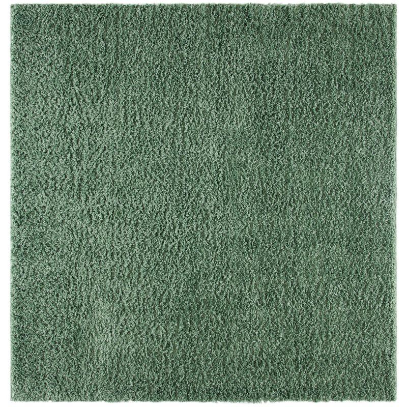 August Shag AUG200 Power Loomed Indoor Area Rug - Green - 5'x5' - Safavieh