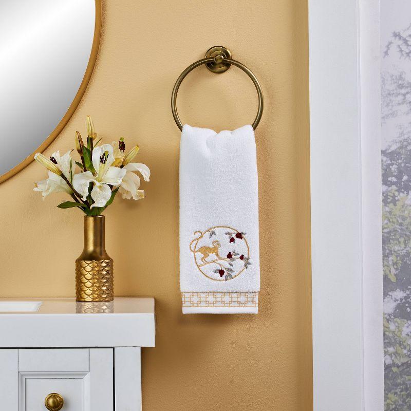 2pc Vern Yip Zodiac Monkey Hand Towel Set White - SKL Home