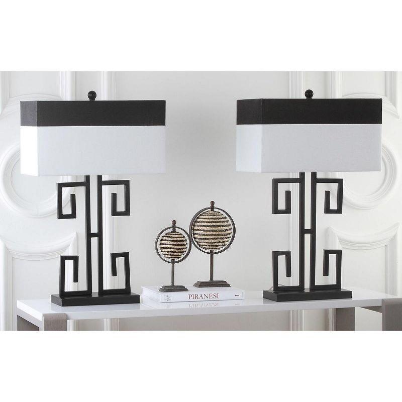 Greek Key Table Lamp (Set of 2) - Black - Safavieh