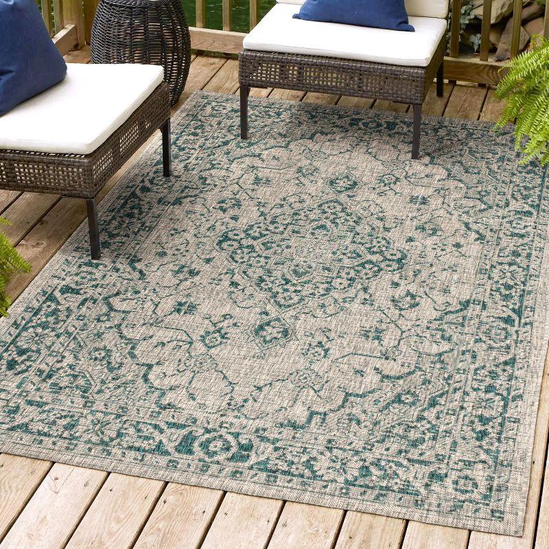 Nate Boho Medallion Textured Weave Indoor/Outdoor Rug