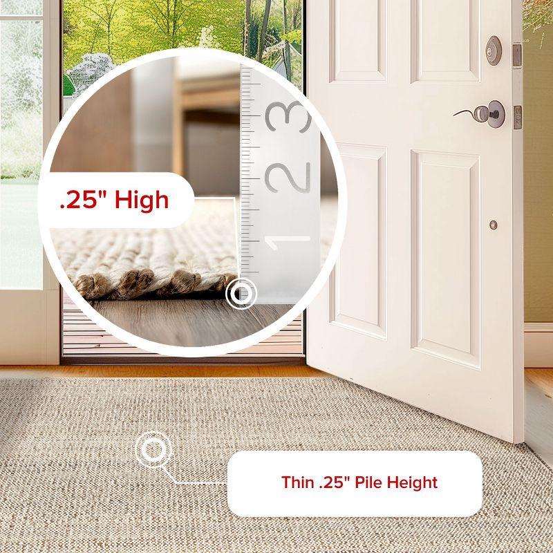 Nuloom 2x6 Elfriede Jute & Cotton Hand Woven Indoor Area Rug, Natural, Solid Rustic Farmhouse Style Natural Fiber Bedroom, Living Room,