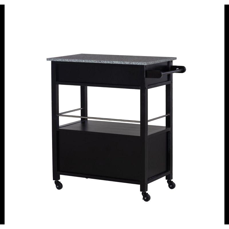 Cameron Kitchen Cart with Granite Top - Linon