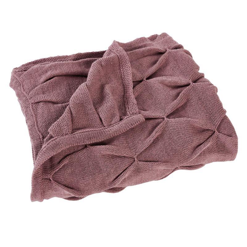 Rosewood Faux Fur Knitted Reversible Throw Blanket