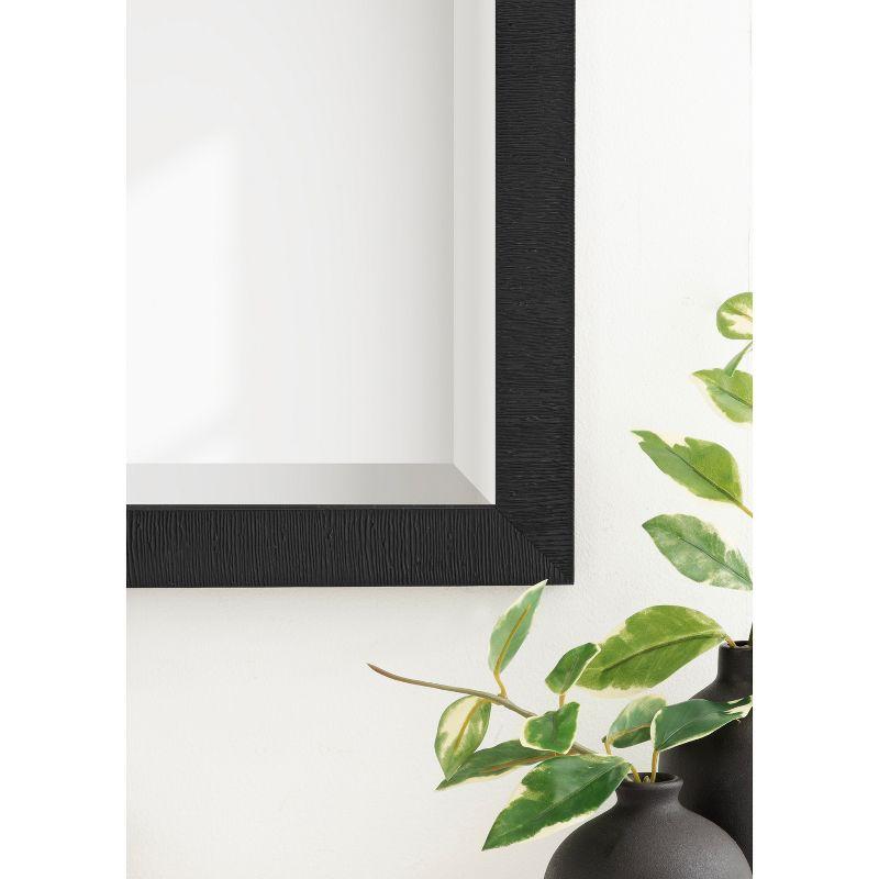 Black Ribbed Texture 20x30 Rectangular Wall Mirror