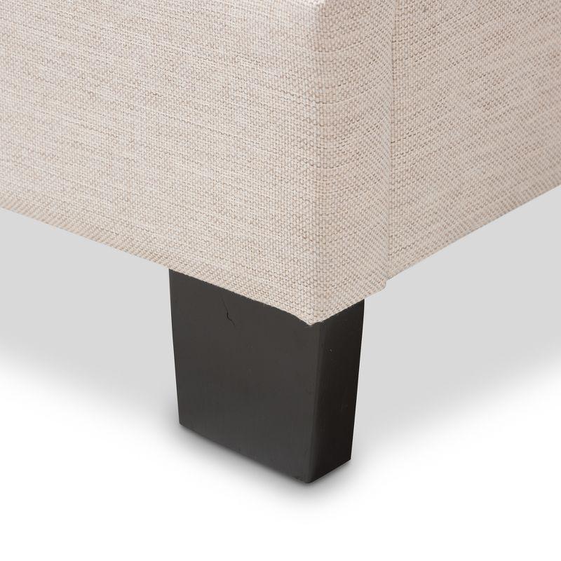 King Emerson Modern and Contemporary Fabric Upholstered Bed Light Beige - Baxton Studio