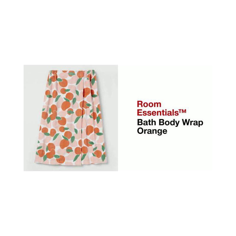 Bath Body Wrap Gray - Room Essentials™: Cotton Terry Shower Wrap, Hook & Loop Closure, OEKO-TEX Certified