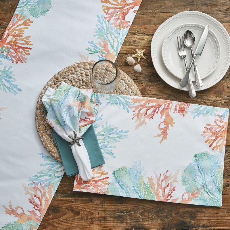 Coral Reef Cotton Coastal Table Runner 14" x 72"